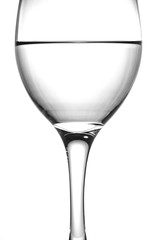 Close up wine glass with water