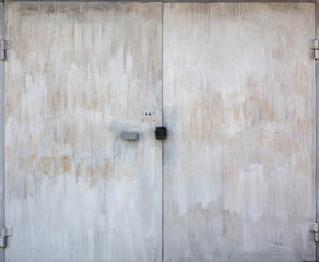 old metal warehouse door, hangar, high resolution photo
