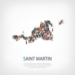 people map country Saint Martin vector