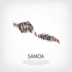 people map country Samoa vector