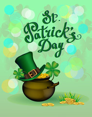 St. Patrick's Day greeting. Vector illustration.