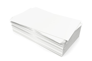 Business cards blank mockup, template, on white background, 3d rendering