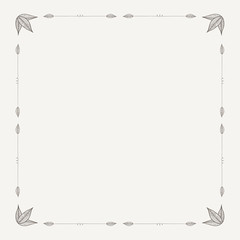 Obraz premium Ornament Rahmen, Linien und Winkel Design Elemente, handgezeichnete Vektor Serie