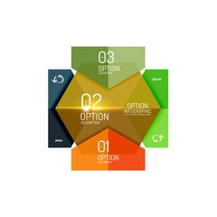 Hexagone infographic diagram templates