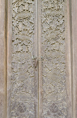 Old wooden gate. Front View