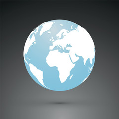 simple world globe earth illustration