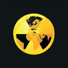 radioactive planet earth icon