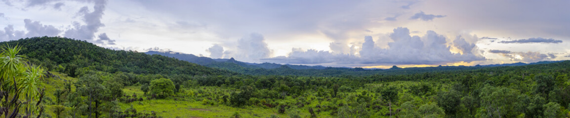 panorama landscape of the western forest complex, Thailand
