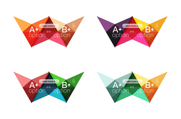 Colorful vector option banner arrow templates, infographic layouts