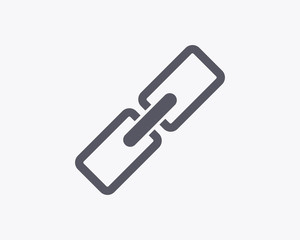 Chain Link Icon - Vector illustration. Minimal thin line design.