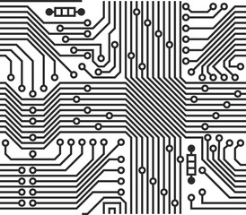 Seamless vector pattern - electronic circuit board background