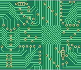 Seamless vector pattern - electronic circuit board background