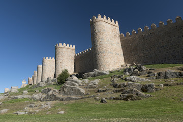 Fototapeta na wymiar Avila (Castilla y Leon, Spain): walls