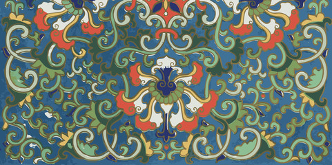 Traditional Chinese floral ornament