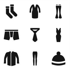 Set of 9 Fashion Filled icons
