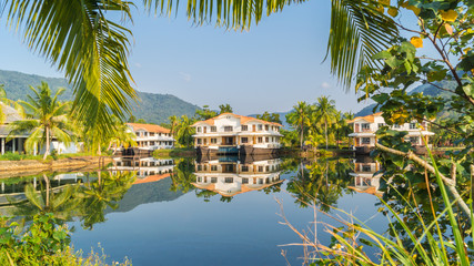 Fototapeta premium Landscape with palm trees