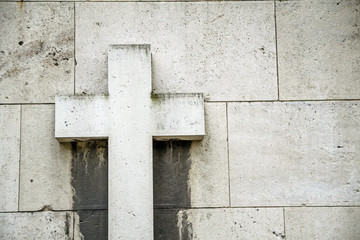 Old tombstones at the cemetery in Budapest, Hungary.