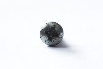 screw close-up on a white background