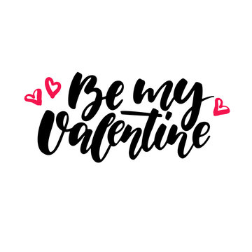 Valentine s Day vector lettering . Isolated handwriting calligraphy love