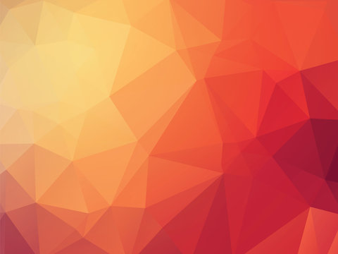 Orange Geometric Background With Triangles