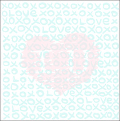 I Love You inscription heart symbol. XOXO letters. Valentine day