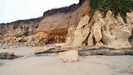 BIG SUR, CALIFORNIA, UNITED STATES - OCT 7, 2014: Hiking path along the Pacific Ocean in Garrapata State Park, closeup of the official entry sign