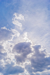 Rays of light through the clouds
