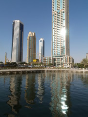 Fototapeta na wymiar Dubai Marina, Marina Heights Tower, United Arab Emirates, Dubai