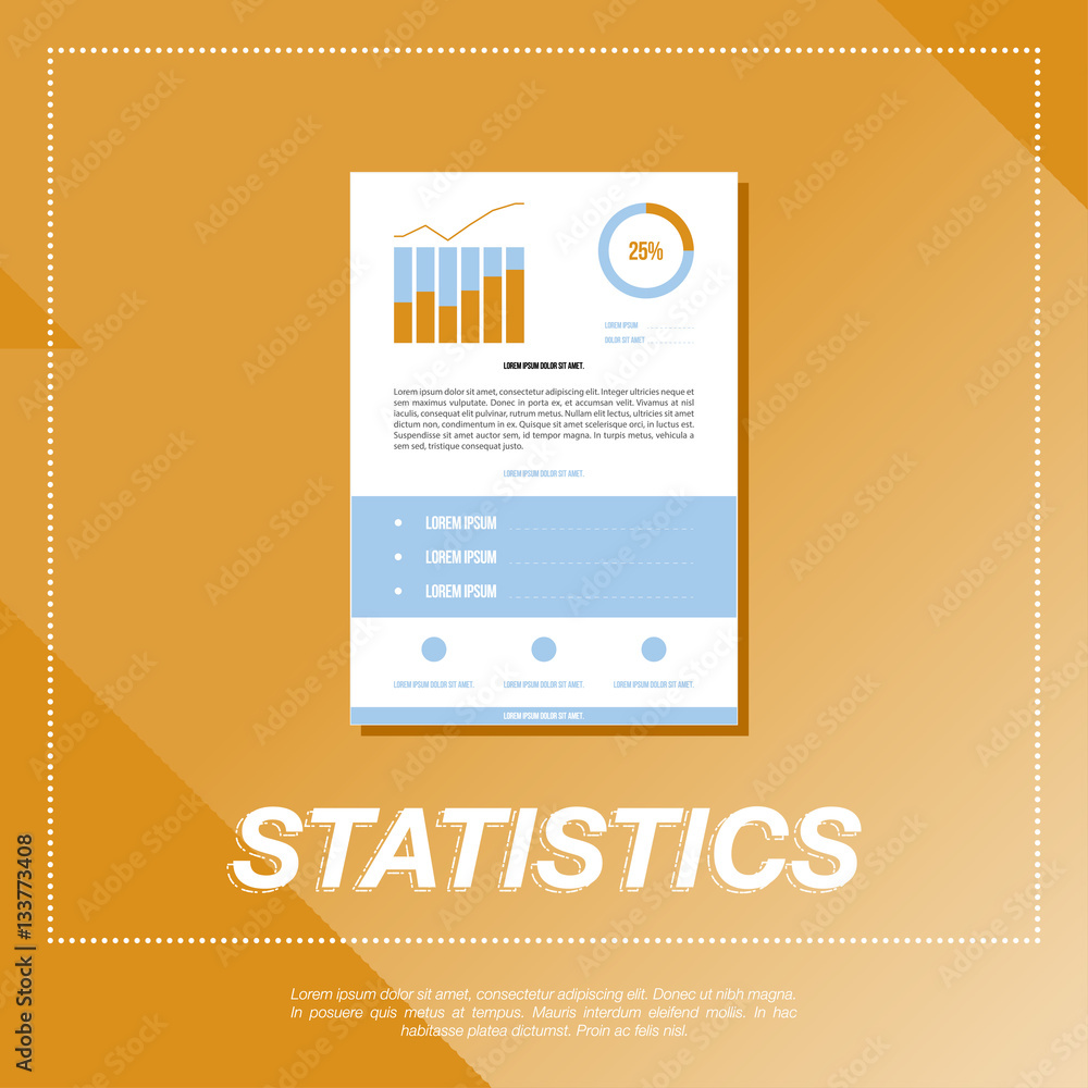 Poster business vector graphics and statistics. flat vector illustration eps 10