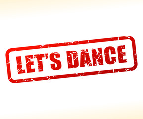 lets dance text stamp