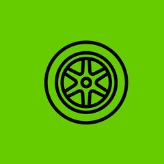 car wheel icon flat disign