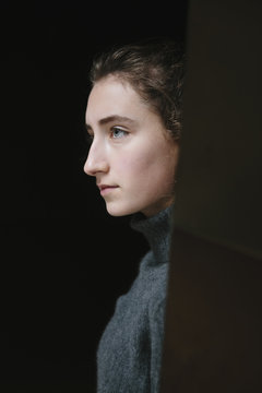 Portrait of thirteen year old teenage girl