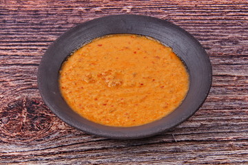  Fish curry in coconut milk with herb.