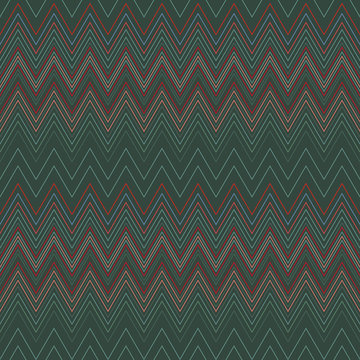 Seamless zigzag hatch pattern. Geometric stripy background. Wedged, striped, line lace texture. Stockings, lingerie, hosiery, garter, undies material theme. Brown, green, beige soft colored. Vector © valeriaz