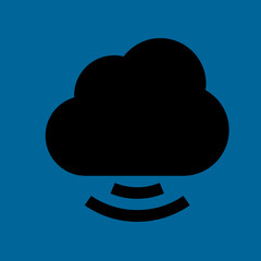 cloud signal icon flat disign