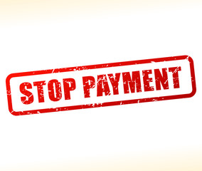 stop payment text stamp