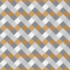Seamless geometric pattern. Diagonal square, braiding, woven line background. Strapwork texture in warm, soft, light, gray, beige, olive colors. Rhomb, vertical figure. Vector