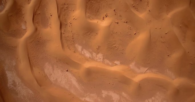 Aerial, Vertical Flying Over Sahara Dunes, Erg Chegaga, Morocco - Graded and stabilized version. Watch also for the native material, straight out of the camera.
