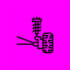 suspension icon flat disign