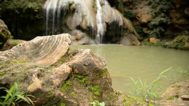 Kor luang Waterfull in Mae Ping National Park,Li,Lamphun,Thailand.