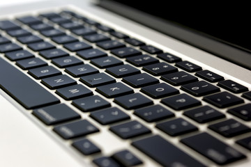 Close up of keyboard of a laptop