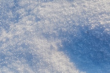 Snow background in close up