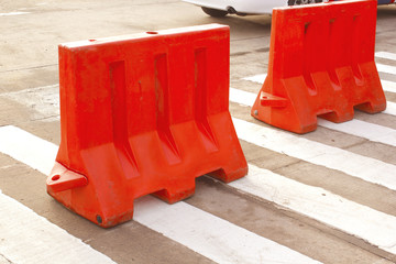 signs roadblocks prohibited from passing