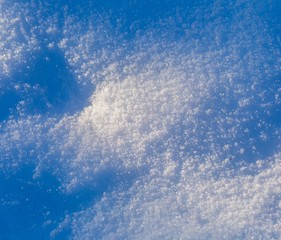 Snow background in close up