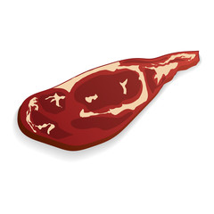 Fresh steak delicious marbled beef on a white background. For us