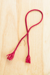 Red,short cord on the table