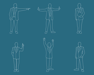 Six businessmen stroke