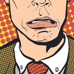 Portrait of surprised man