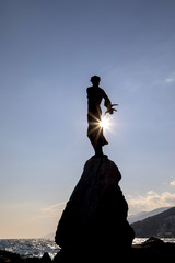 Naklejka premium Opatija,Kroatien, Sehenswürdigkeit Jungfrau mit der Möwe