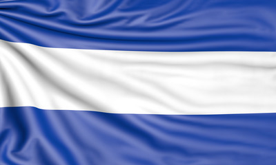 Flag of El Salvador, 3d illustration with fabric texture